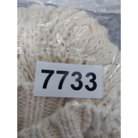 Yorkshire Knitting Sweater Womens Large Beige Fishermans Turtleneck Cable Knit - Picture 9 of 9